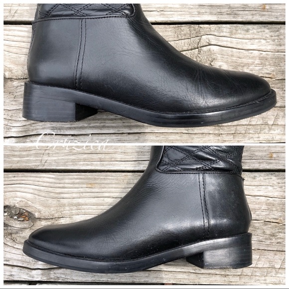 Tory Burch Claremont Quilted Black Boot Size 6 - Picture 7 of 8
